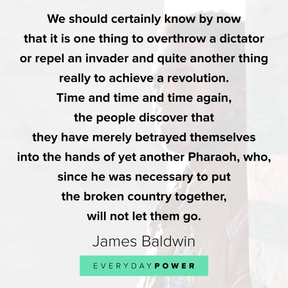 James Baldwin quotes on revolutions