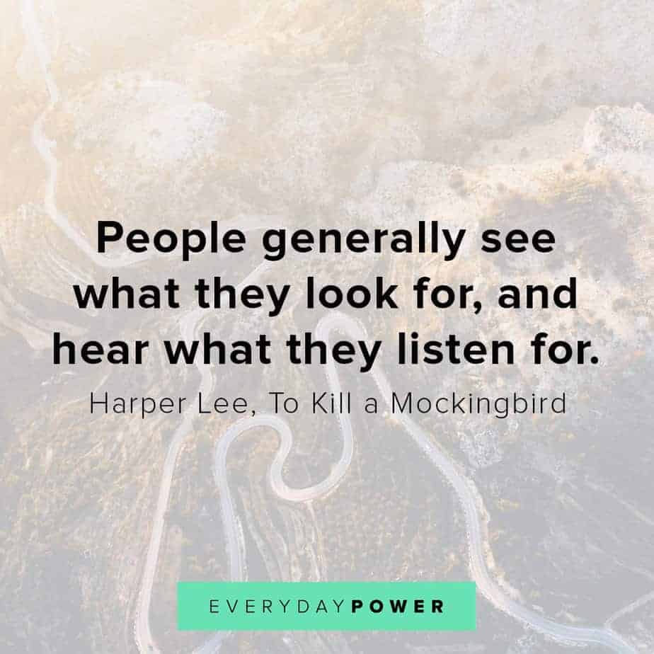 To Kill a Mockingbird Quotes on what people see