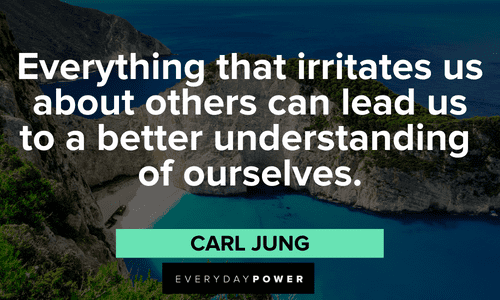 "Everything that irritates us about others can lead us to a better understanding of ourselves." – Carl Jung Carl Jung Quotes about understanding ourselves