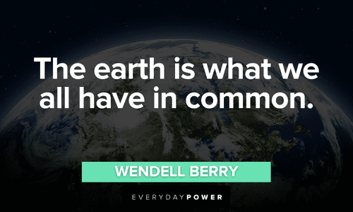 "The earth is what we all have in common.” - Wendell Berry Forest quotes about the earth
