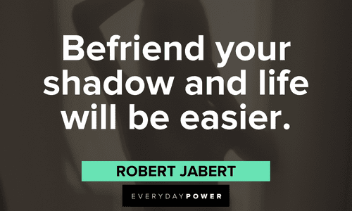 “Befriend your shadow and life will be easier.” - Robert Jabert