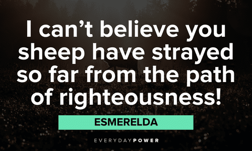 “I can’t believe you sheep have strayed so far from the path of righteousness!” - Esmerelda Edward Scissorhands Quotes from esmerelda