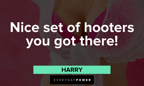 “Nice set of hooters you got there!” - Harry Dumb and Dumber quotes about hooters