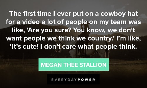Megan Thee Stallion Quotes About outfits