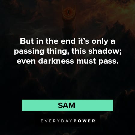 Lord of the Rings quotes about this shadow