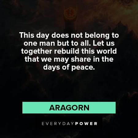Lord of the Rings quotes about peace