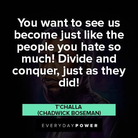 Black Panther quotes from T’Challa