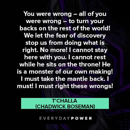 Black Panther quotes when you are wrong