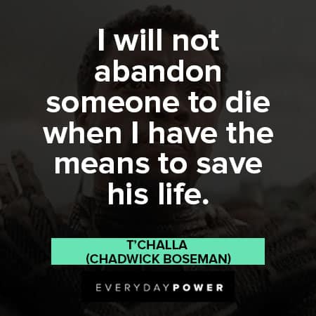 Black Panther quotes to save his life