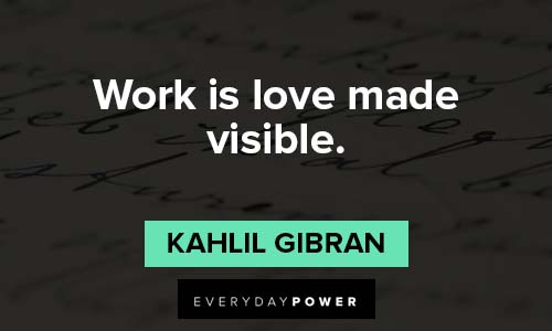 calligraphy quotes about work is love made visible