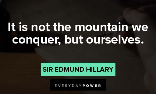 calligraphy quotes about the mountain we conquer