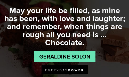 chocolate quotes about life