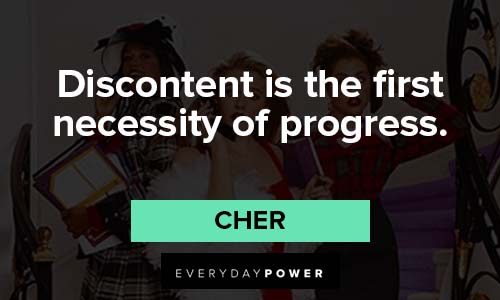 Clueless quotes about discontent is the first necessity of progress
