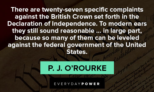 Declaration of Independence quotes about the federal government of the United States