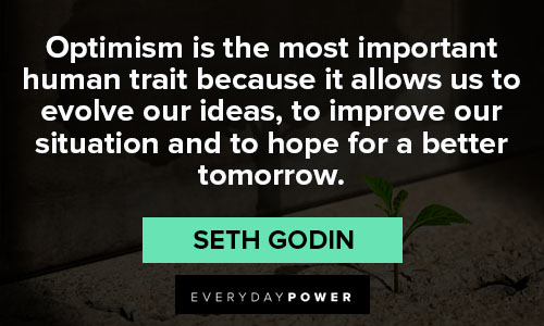evolution quotes about optimism is the most important human trait