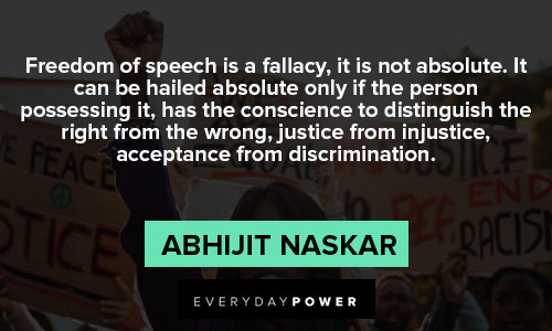 freedom of speech quotes about justice
