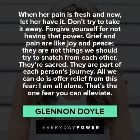 Glennon Doyle quotes about forgive yourself