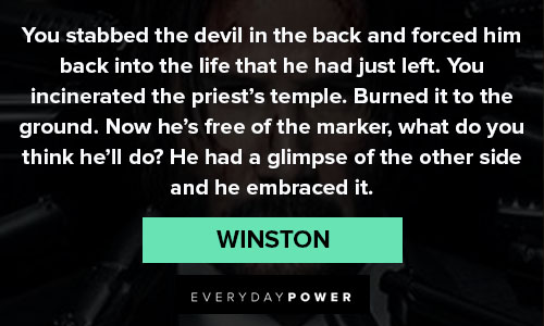 John Wick quotes about priest's temple