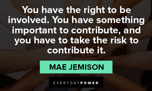 mae jemison quotes about something important to contribute