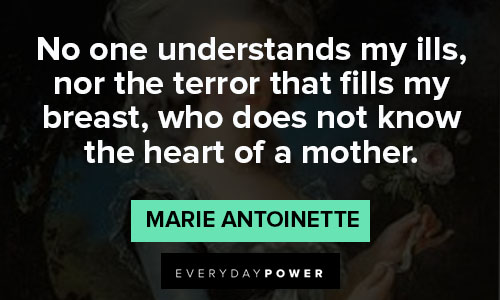 Marie Antoinette quotes about no one understands my ills