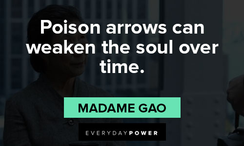 Iron Fist quotes about poison arrows can weaken the soul over time