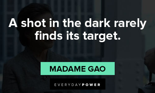 Iron Fist quotes about a shot in the dark rarely finds its target