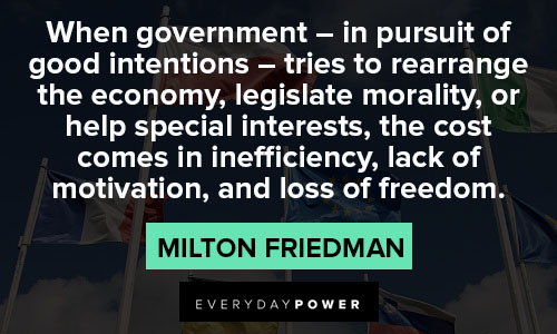 Milton Friedman quotes about loss of freedom