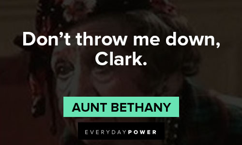 National Lampoon’s Christmas Vacation quotes about don’t throw me down, Clark