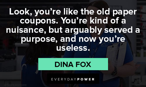 Superstore quotes about the old paper coupons