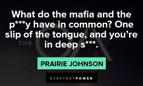 The OA quotes common about the mafia