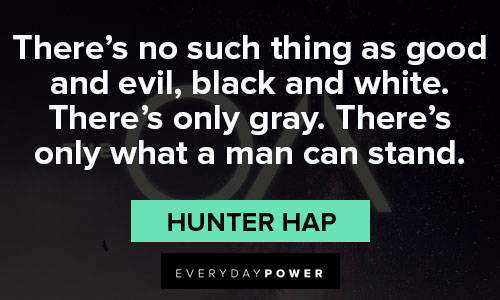 The OA quotes from hunter hap