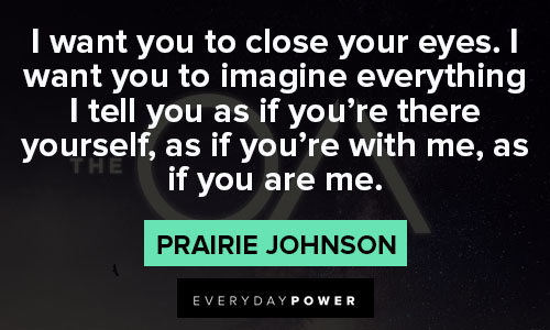 The OA quotes to close your eyes