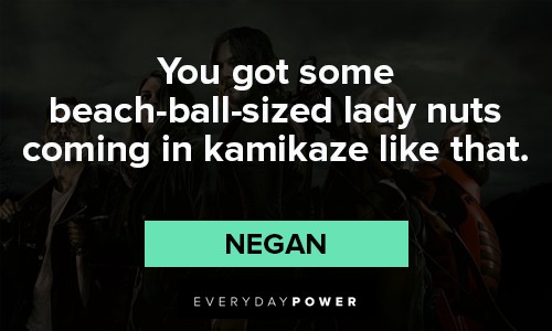 The Walking Dead quotes about lady nuts in kamikaze