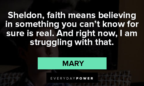 The Young Sheldon quotes from Mary