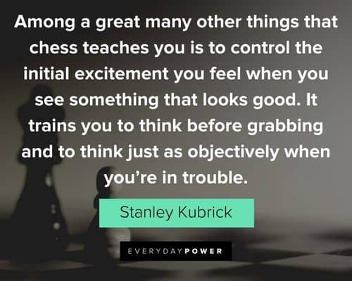 chess quotes about you see something that looks good