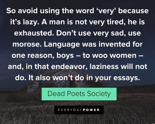 Dead Poets Society quotes about wisdom and education
