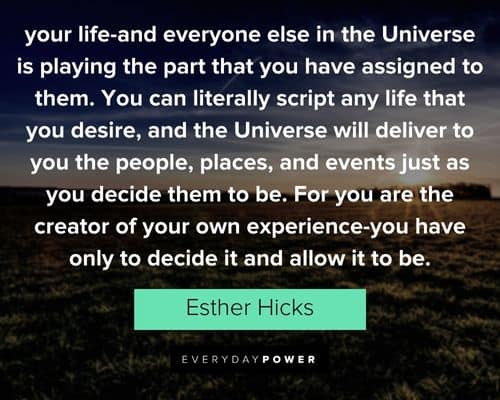 Esther Hicks quotes about Universe