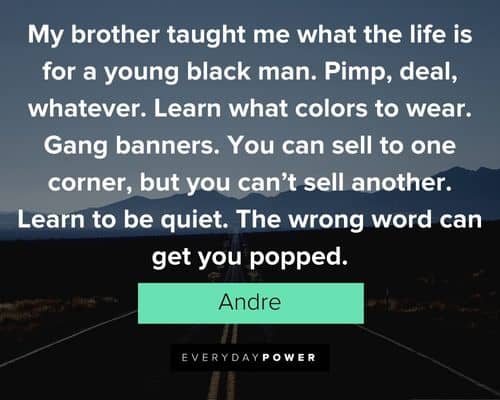 Freedom Writers quotes about my brother taught me what the life is for a young black man
