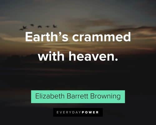 Heaven quotes about earth's crammed with heaven