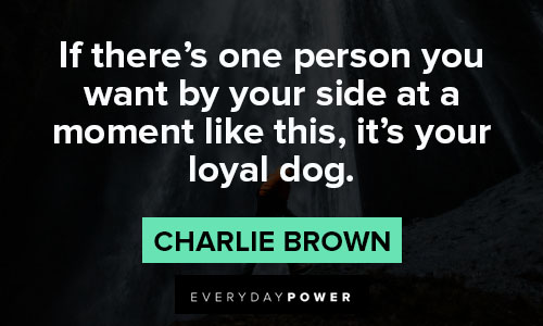 charlie brown quotes about If there’s one person you want by your side