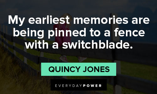 fence quotes about my earliest memories are being pinned to a fence with a switchblade