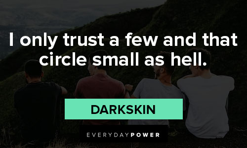 small circle quotes about I only trust a few and that circle small as hell