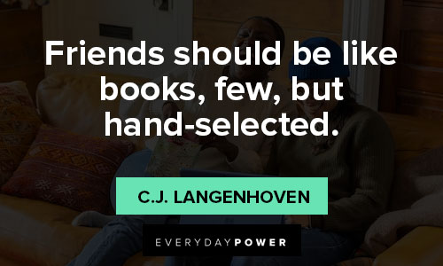 small circle quotes about friends should be like books, few, but hand-selected