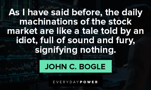Stock Market Quotes about the daily machinations of the stock market