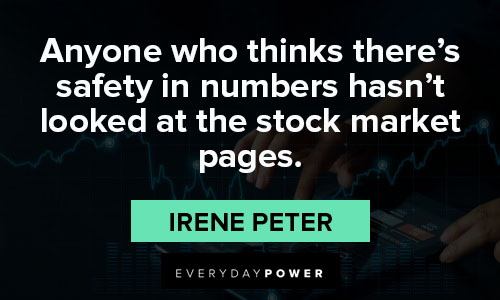 Stock Market Quotes about anyone who thinks there's safety