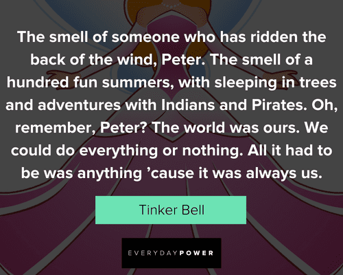 Tinker Bell quotes about the back of the wind