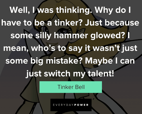 Tinker Bell quotes about thinking