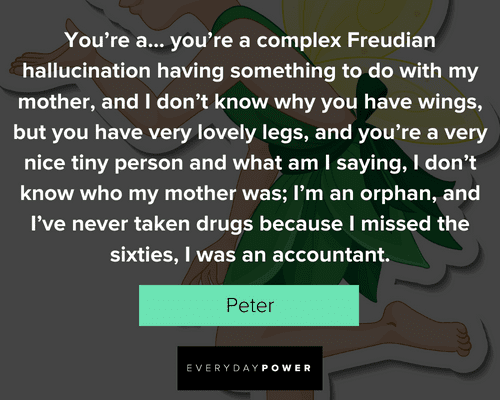 Quotes from Peter Pan to Tinker Bell from the movie Hook