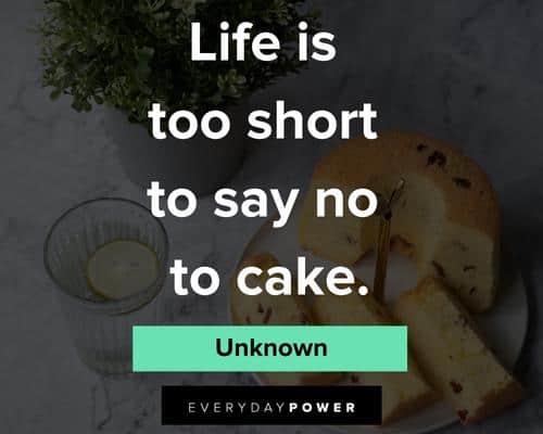 cake quotes on life is too short to say no to cake