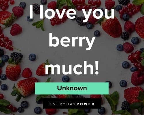 fruit quotes on I love you berry